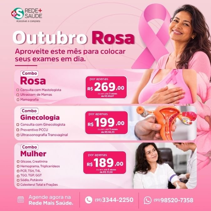 COMBOS | ROSA | GINECOLOGIA | MULHER